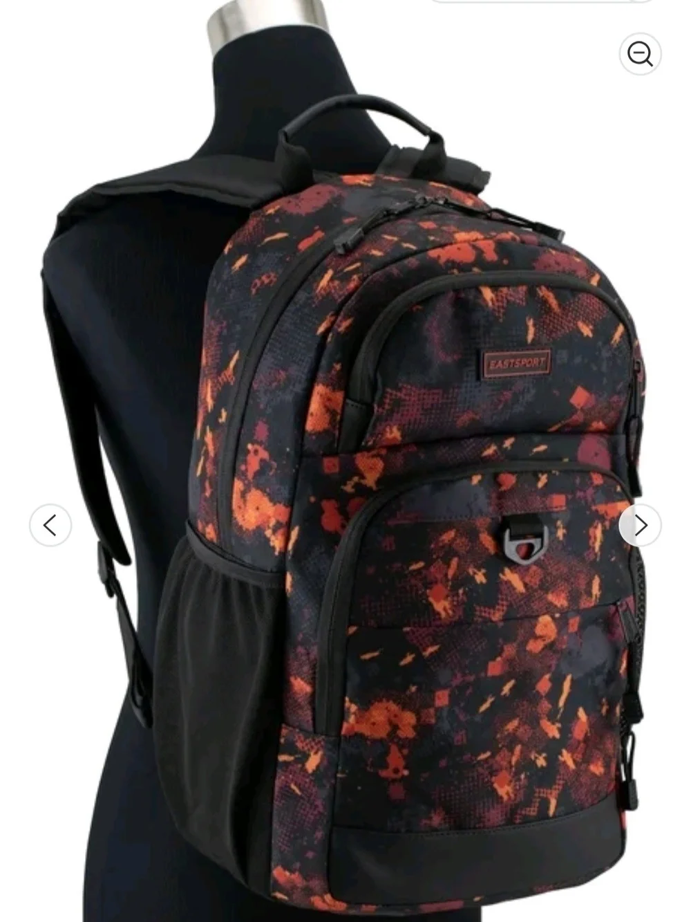 Eastsport Men's Black & Orange Patterned Backpack